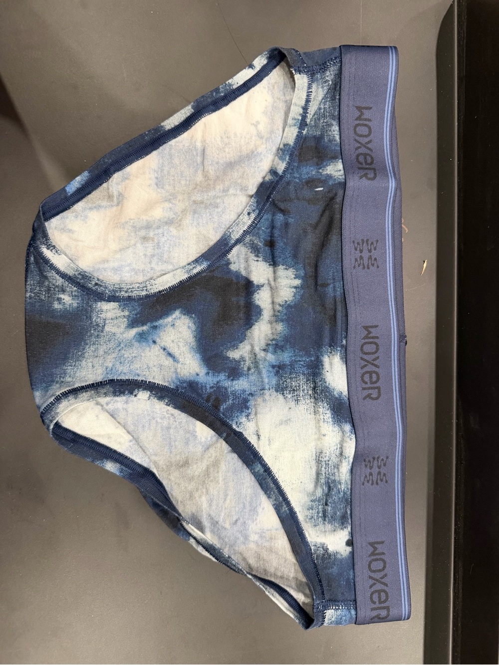 Woxer Blue Tie-Dye Cotton Briefs